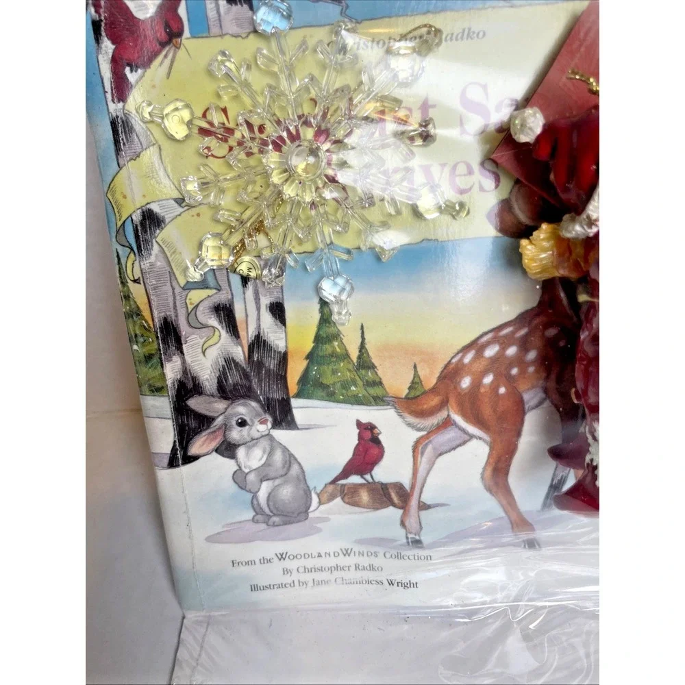 Christopher Radko /Stardust Santa Arrives Woodland Winds Book Ornament Christmas